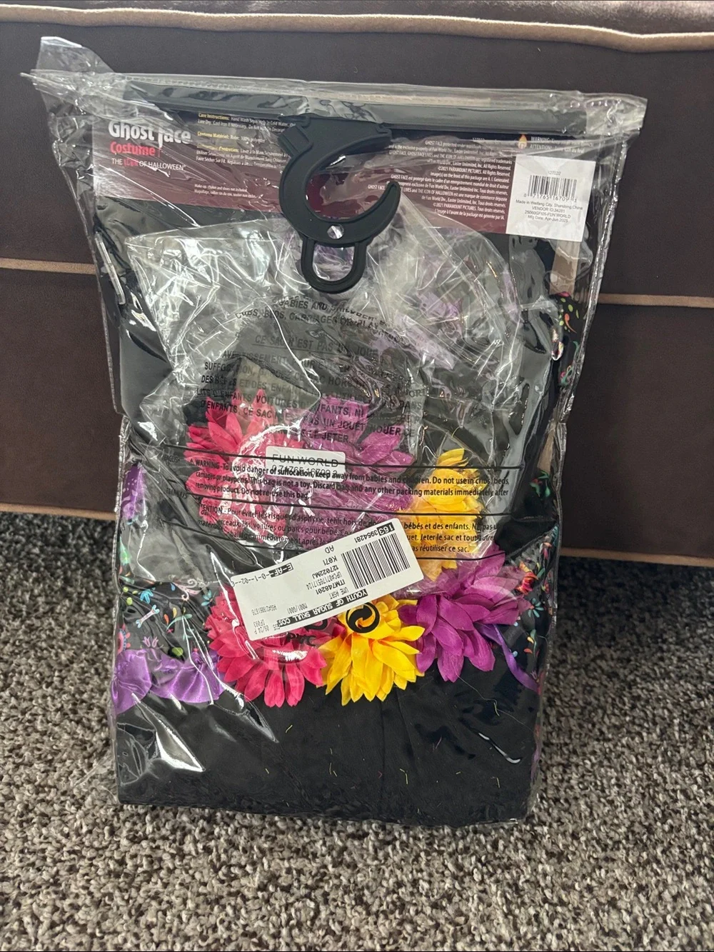 Day of Dead Halloween Costume 14/16 Ghost Face Lives Sugar Skull Calaveras Girls